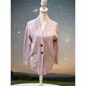 LOFT Outlet Cardigan Sweater Womens Size S Lavender Purple Button V-Neck